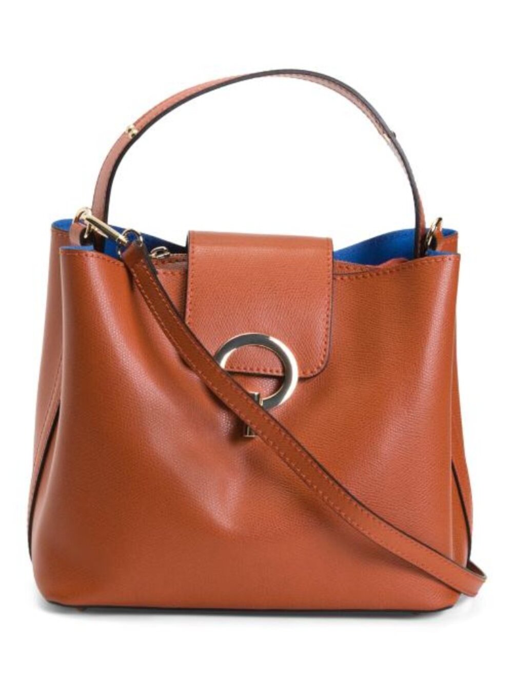 CHEVAL Made In Italy Leather Satchel With Round Hardware